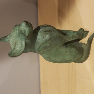 Green Decorative Cat Figurine